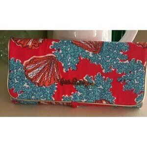 Lilly Pulitzer Coralina Print Cosmetic / Travel / Jewelry/ "On a Roll" Pouch Bag